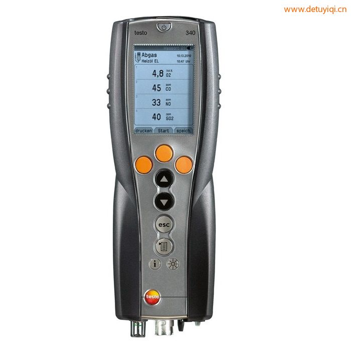 testo340烟气分析仪蓝色新版0632 3341